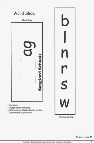 Feliz D Word Slide – English Book – Term III